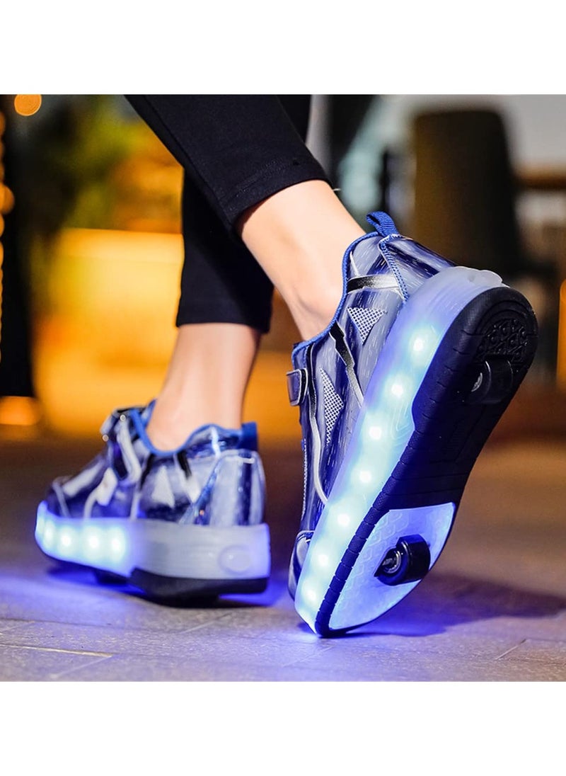 Joshberg - LED Flash Light Sneaker Skate Shoes with Wheels USB Charging Roller Skates Shoes - Image 1