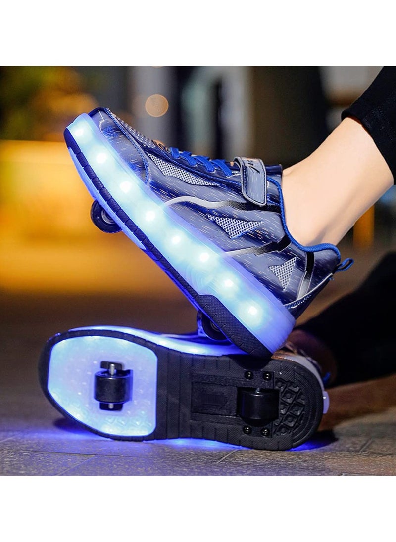 Joshberg - LED Flash Light Sneaker Skate Shoes with Wheels USB Charging Roller Skates Shoes - Image 1