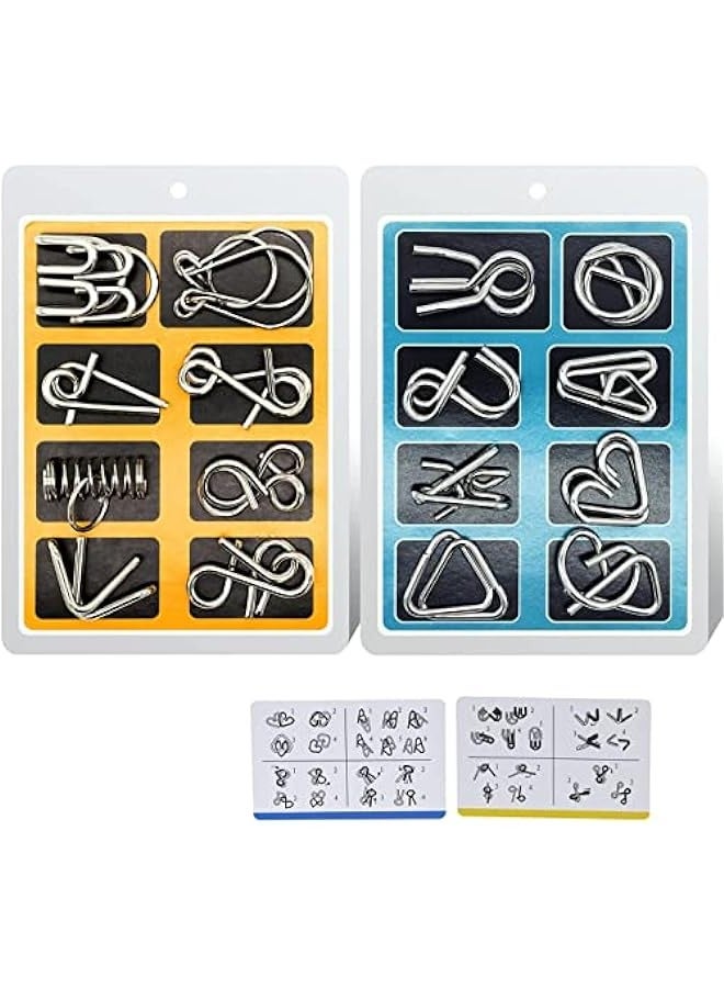 دوركو مجموعة ألعاب اختبار الذكاء الذهني من مومو بير - تحفيز الدماغ وتنشيطه، أحجية سلك معدني، لعبة خدعة سحرية، أحجية ذكاء معدنية للأطفال والكبار - Image 1