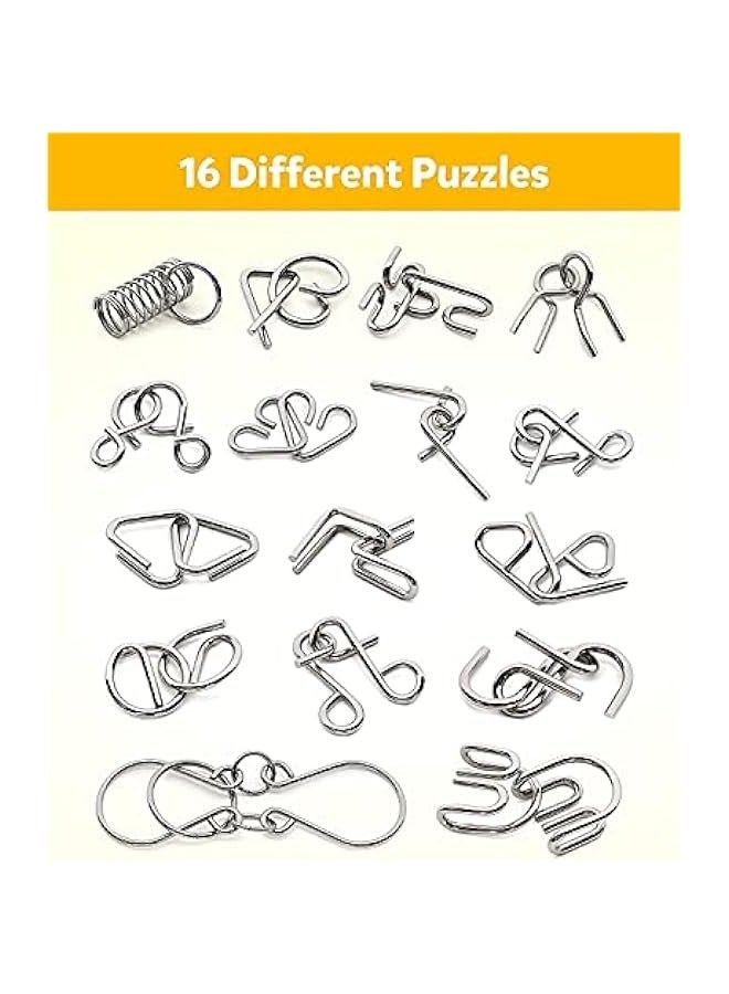 دوركو مجموعة ألعاب اختبار الذكاء الذهني من مومو بير - تحفيز الدماغ وتنشيطه، أحجية سلك معدني، لعبة خدعة سحرية، أحجية ذكاء معدنية للأطفال والكبار - Image 2