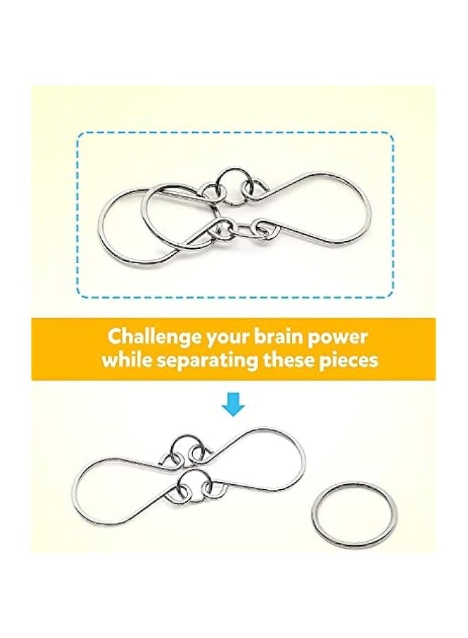 دوركو مجموعة ألعاب اختبار الذكاء الذهني من مومو بير - تحفيز الدماغ وتنشيطه، أحجية سلك معدني، لعبة خدعة سحرية، أحجية ذكاء معدنية للأطفال والكبار - Image 3