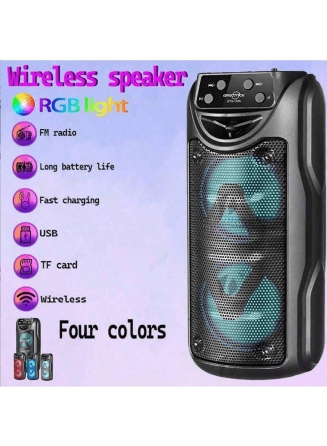 GTS-1558 Outdoor Portable Bluetooth Speaker Wireless Portable Color Light Loudspeaker - Image 5