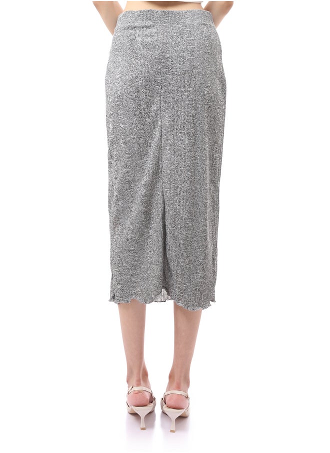RAVIN - Heather Dark Grey Slip On Jupe - Image 1