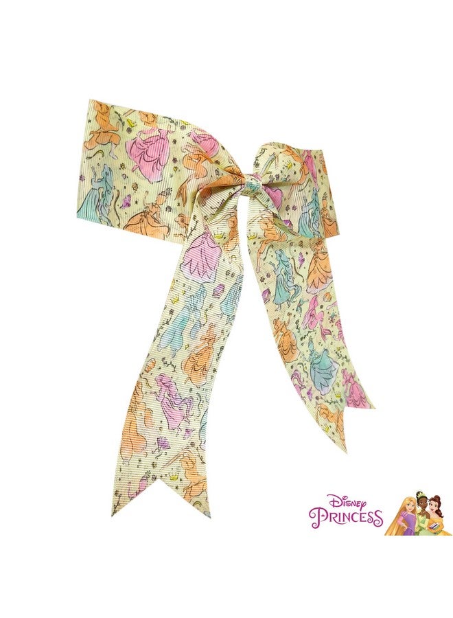 Luv Her LUV HER Disney Princesses Hair Bows For Girls - One Large Printed Hair Bow Featuring your Disney Favorite Characters - Alligator Clip - Large Bows for Daily Styling or Special Occasions, Ages 3+ - Image 2