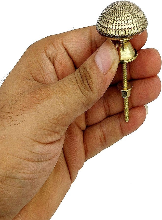 BnoSpace Dotted Brass Knobs for Cabinets, Drawers, Dresser Door & Pulls, Golden 38mm - Set of 2 - Image 3