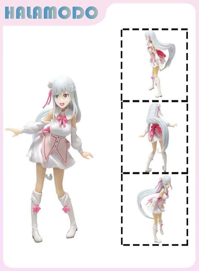 HALAMODO Re - Zero Starting Life in Another World Emilia Figure of Snowy Recollection - Ideal for TV Cabinet Decoration as a Present - Image 1