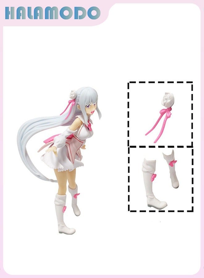 HALAMODO Re - Zero Starting Life in Another World Emilia Figure of Snowy Recollection - Ideal for TV Cabinet Decoration as a Present - Image 2