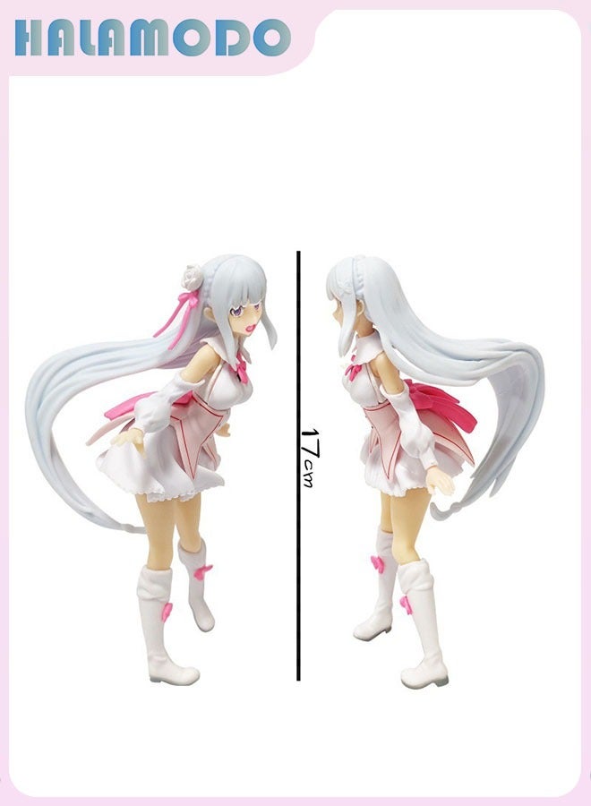 HALAMODO Re - Zero Starting Life in Another World Emilia Figure of Snowy Recollection - Ideal for TV Cabinet Decoration as a Present - Image 3