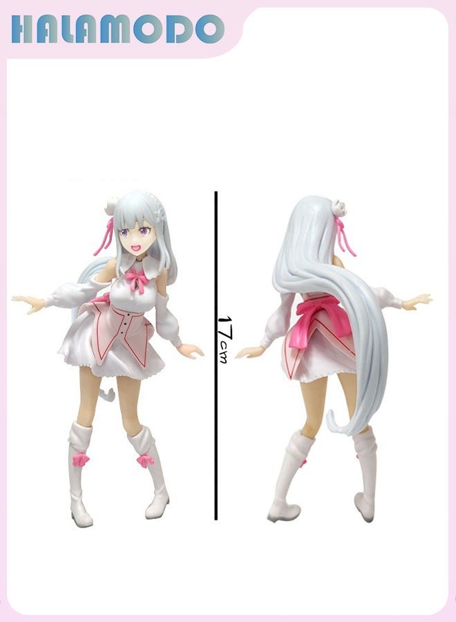 HALAMODO Re - Zero Starting Life in Another World Emilia Figure of Snowy Recollection - Ideal for TV Cabinet Decoration as a Present - Image 4