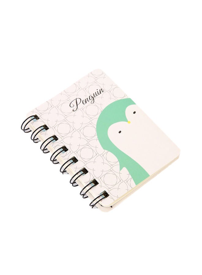 NIBEMINENT 3-Piece Cute Animals Mini Spiral Notebook Set Multicolour