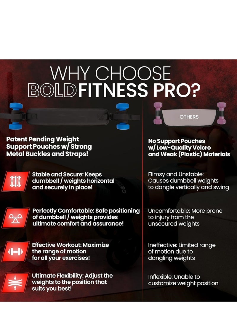 Hip Thrust Belt For Dumbbells Heavy,Kettlebells,Plates-Ultra-Durable Booty Belt for Hip Thrust-Hip Thrust Pad With Weight Support Pouches for Ultimate Stability and Comfort-Weight Lifting Belt