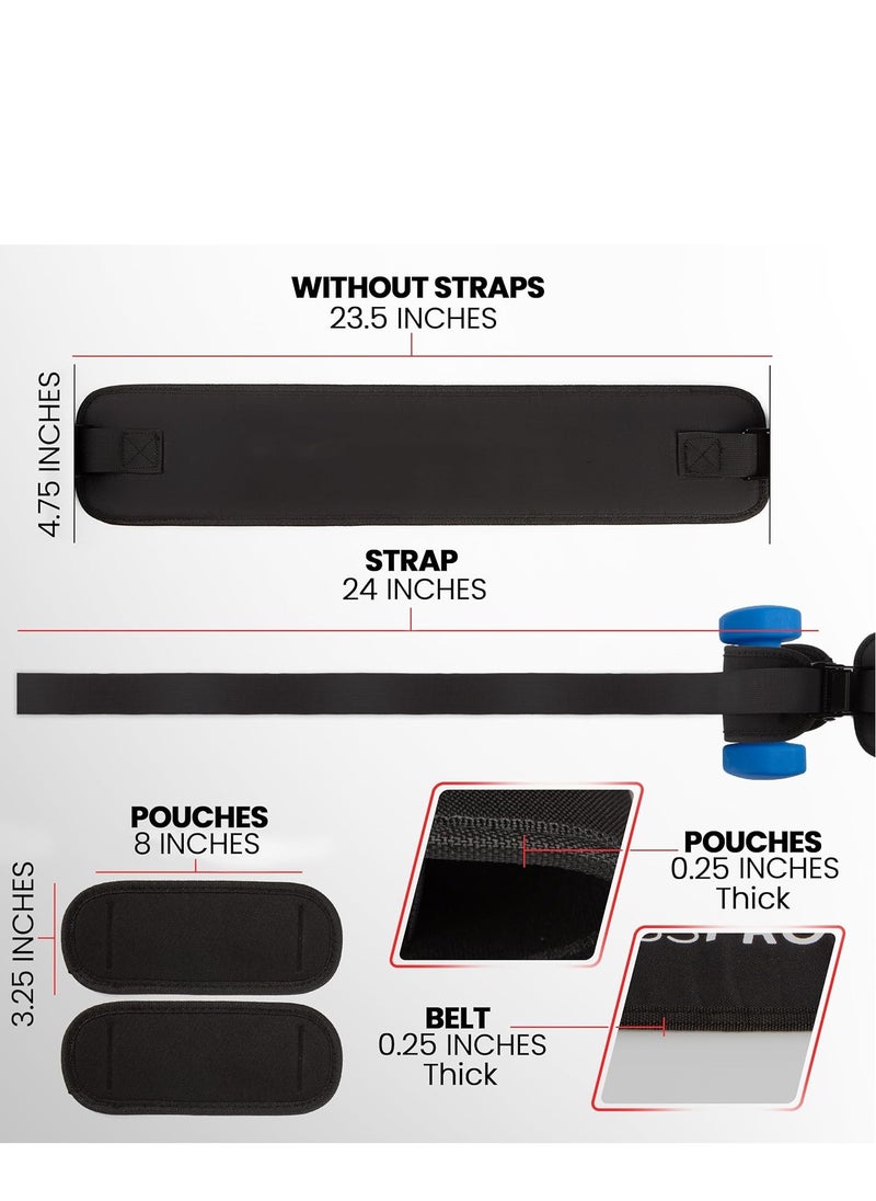 Hip Thrust Belt For Dumbbells Heavy,Kettlebells,Plates-Ultra-Durable Booty Belt for Hip Thrust-Hip Thrust Pad With Weight Support Pouches for Ultimate Stability and Comfort-Weight Lifting Belt