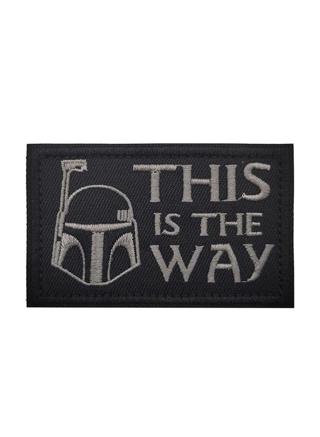 Beifeitu This is The Way Mandalorian Full Helmet Inspired Military Patch Fastener Hook and Loop Backing Appliques Tactical Badges Embroidered Fabric Patches  - Image 1