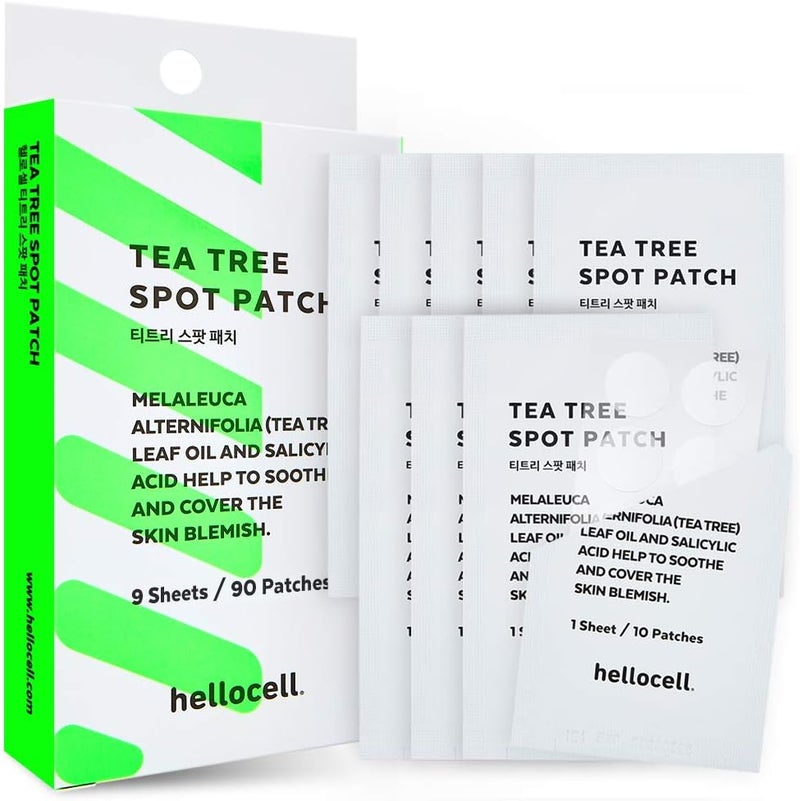 Tea Tree Spot Patch 90 dots small invisible bandaids Salicylic Acid Acne blemishes Spot Cover Acne Pimple Blemish Face Stickers 055 Inch Patches