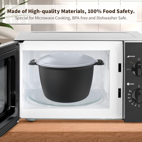 ReneeChef Professional Large Micro Cookware 3 Quart, Microwave Rice Cooker, Microwave Steamer for Vegetables, Safe as Mixing and Serving Bowls, Food Storage Container, Cooker for Microwave- BPA Free, Dishwasher Safe - Image 3