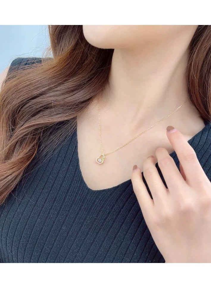 (Ramadan )Necklace for Girls ,Women's Shiny Necklace Lucky Gourd Necklace Women's Jewellery Women's Holiday Gift Suitable for Wife, Family, Friends (Gold) - Image 4