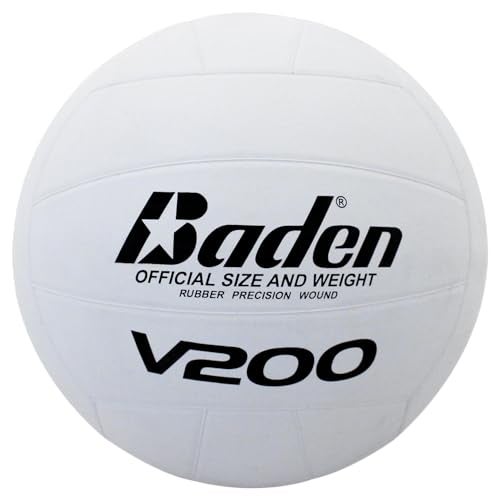 Baden V200 Rubber Volleyball | Durable All Purpose Volleyball | Perfect for Indoor and Outdoor Play | Suitable for All Ages | Official Size 5, Classic White Design - Image 4