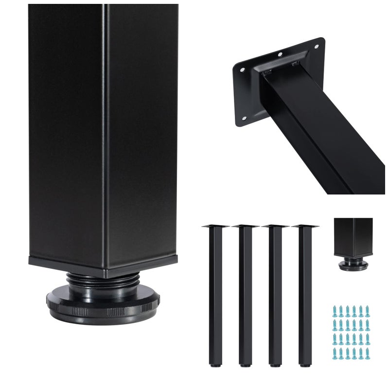 LCSDLHLSY Table Legs 28 inch, Adjustable Metal Furniture Legs,DIY Computer Desks Legs, Coffee Desks, Dining Table with Floor Protectors. - Image 5