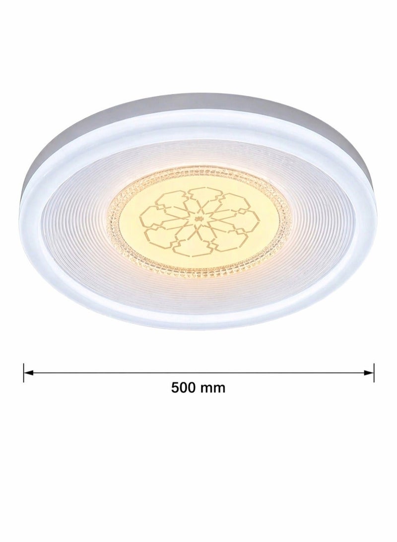 مودي مصباح سقف LED دائري 50 سم بثلاثة أوضاع إضاءة (دافئ / أبيض / أبيض بارد) تصميم عصري فاخر لغرف النوم والصالات والممرات - Image 4