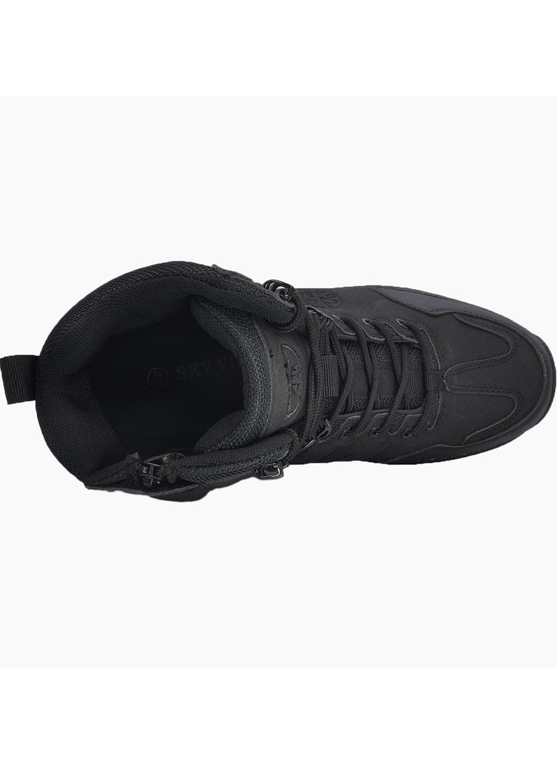 Sky View SKY VIEW Men Hiking Shoes Non-Slip Ankle High Hiking Boots  Outdoor Lightweight Shoes Trekking Trail Sneakers Black  - Image 5