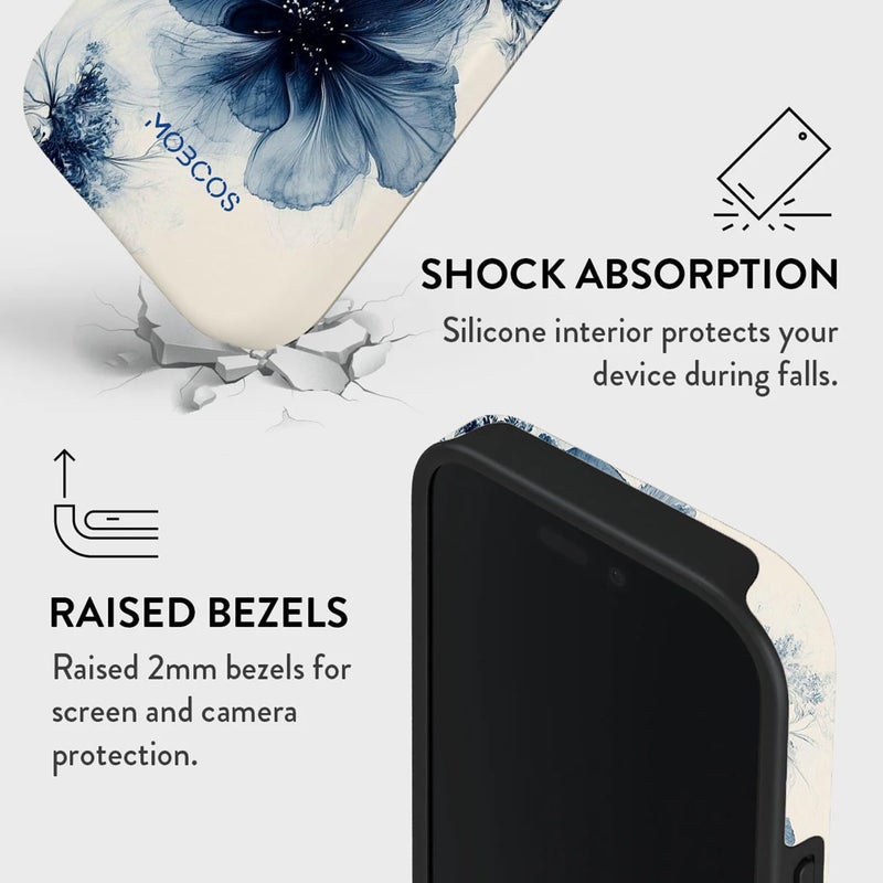 موبكوس جراب Mobcos Velvet Night Premium لهاتف iPhone 17 Pro Max، متوافق مع غطاء هجين مزدوج الطبقات صلب + حماية سيليكون - غطاء مقاوم للخدوش والصدمات - Image 3