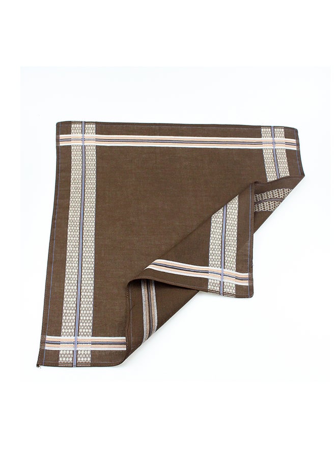Cotton Square Handkerchief Brown - Image 2