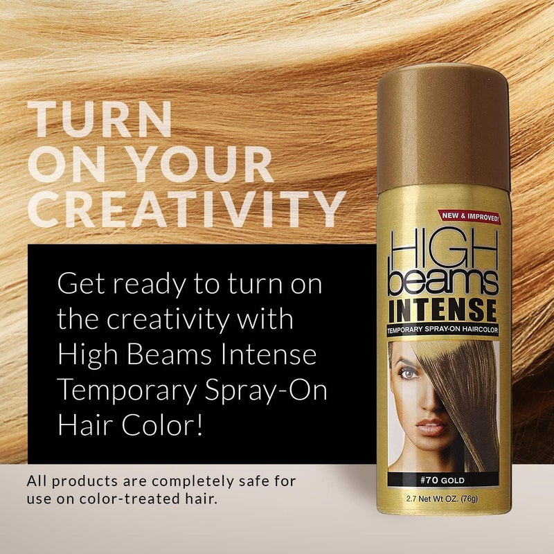 Ridge Beams Intense Temporary Spray-on Hair Color, 2.7fl. oz (Gold) - Image 3