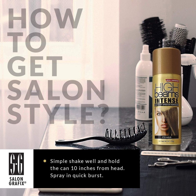 Ridge Beams Intense Temporary Spray-on Hair Color, 2.7fl. oz (Gold) - Image 4