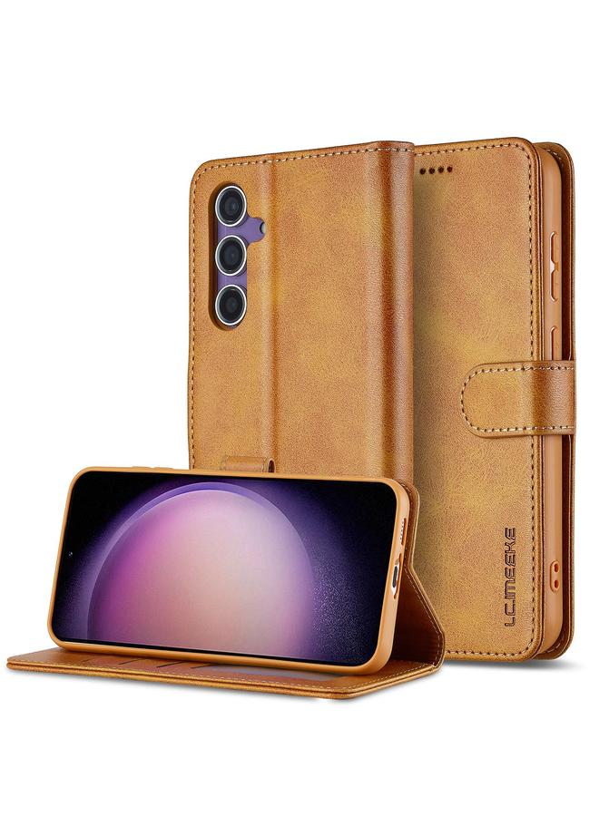 LC.IMEEKE Case For Samsung Galaxy A26 5G Calf Texture Leather Phone Case - Image 1