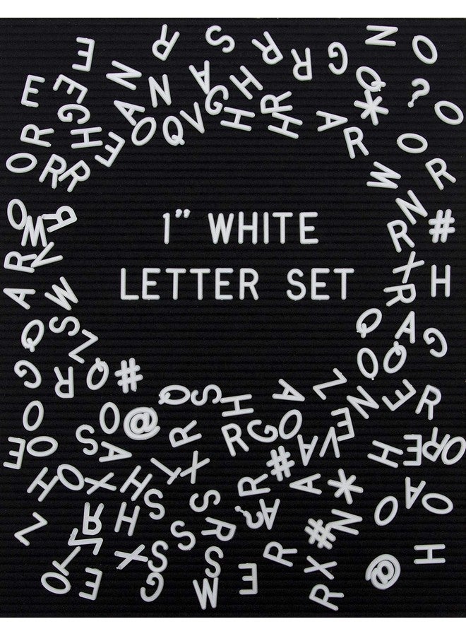 فيلت لايك شيرينغ حروف لوحة أحرف بلاستيكية فقط (348 قطعة) حروف لوحة أحرف مقاس 1 بوصة للوحة أحرف قابلة للتغيير مجموعة إكسسوارات لوحة أحرف بيضاء - Image 1