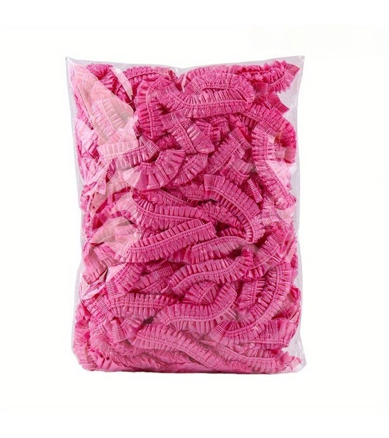 11pcs Thick Pink Shower Cap And Headband For Long Hair Braids Spa Travel - Image 4