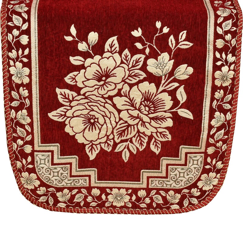 Dazzling DECOR Velvet Sofa Cover Set of 5 Seater - Premium Sofa Covers 3 Seater and 2 Seater Full Cover Set for Couch Seat - Heavy Fabric Sofa Slip Protector with Back Covers, 2702_Maroon - Image 3
