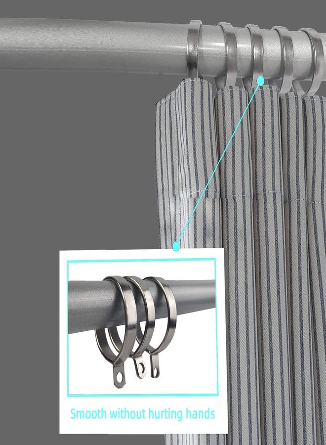 Kowibcl 40Pcs Curtain Rod Rings, 1.26 Inch (32mm) Inner Dia Drapery Ring for Curtain Rods, Nickel - Image 2