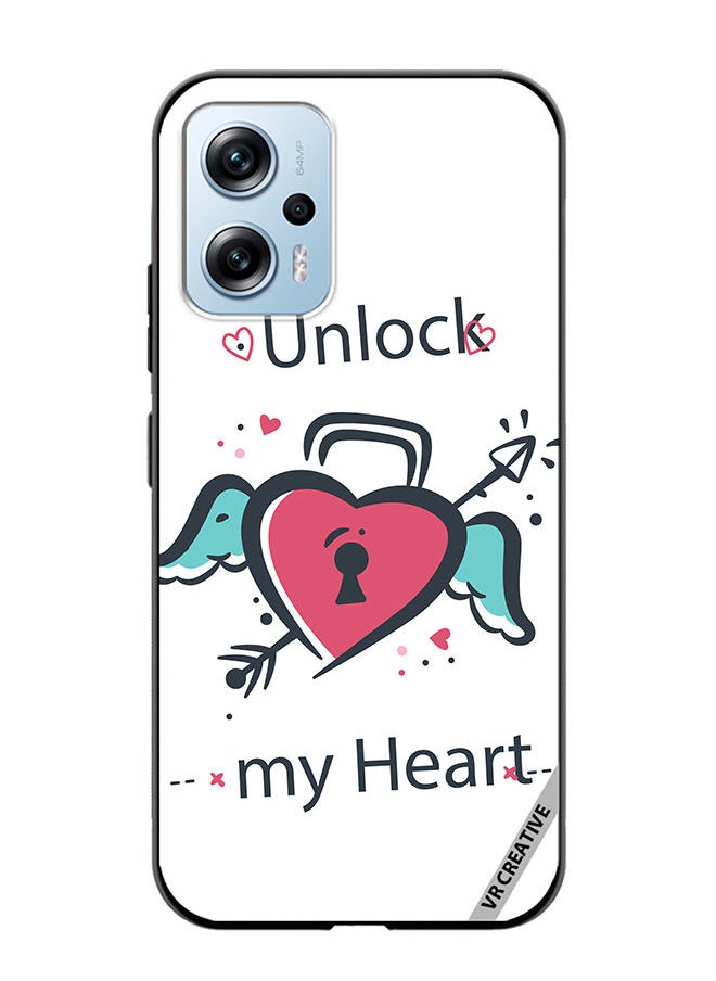 VR CREATIVE Protective Case Cover For Xiaomi Poco X4 GT Unlock My Heart Design Multicolour  - Image 1
