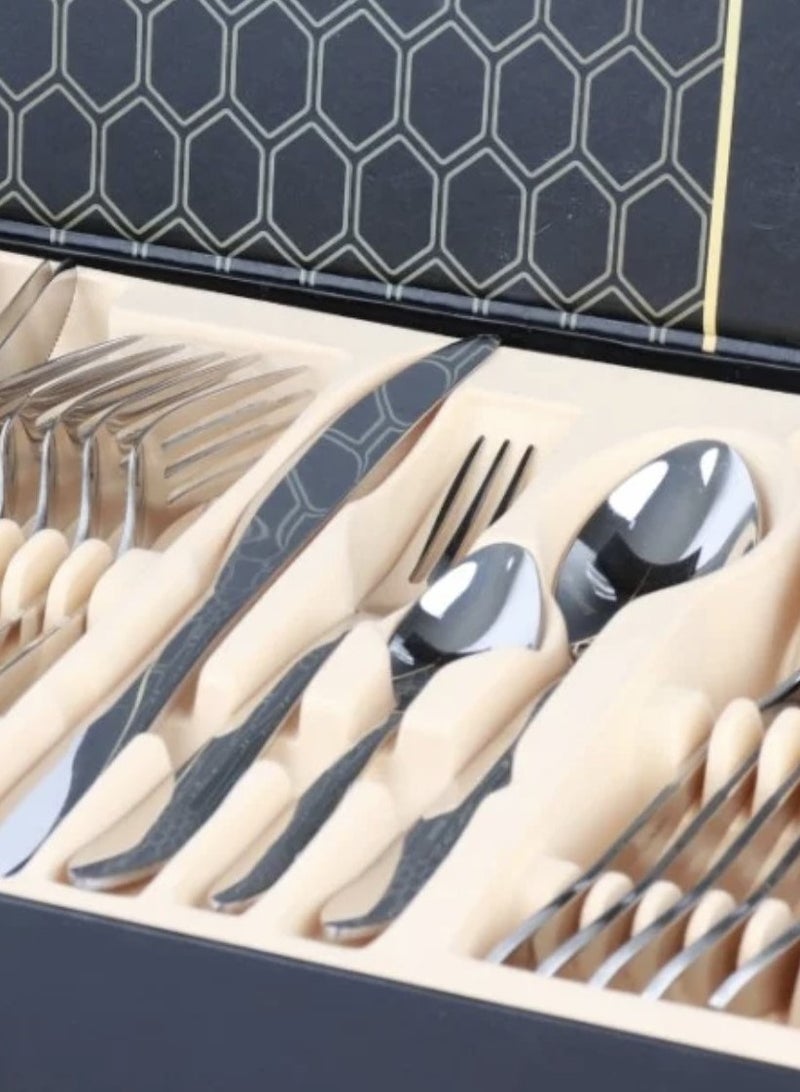 HOMEVEO 24-piece knife, fork and spoon set  - Image 2