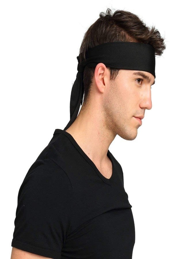 PAROPKAR Sports Headbands for Men and Women (4 Pack) - Lightweight Sweat Band Moisture Wicking Workout Sweatbands for Running Cross Training Cricket Gym Yoga and Bike - Unisex Hairband - Image 3