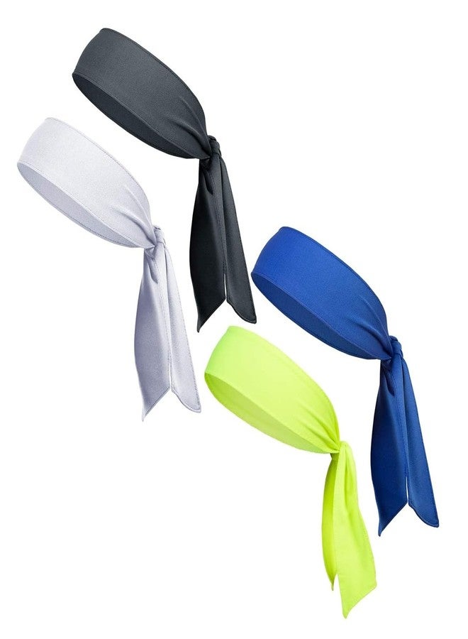 PAROPKAR Sports Headbands for Men and Women (4 Pack) - Lightweight Sweat Band Moisture Wicking Workout Sweatbands for Running Cross Training Cricket Gym Yoga and Bike - Unisex Hairband - Image 1