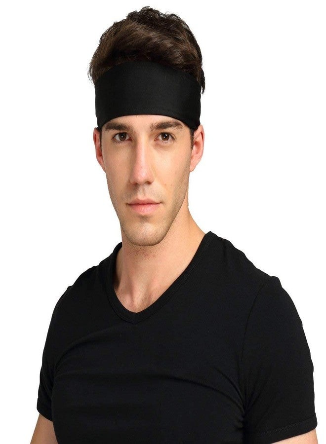 PAROPKAR Sports Headbands for Men and Women (4 Pack) - Lightweight Sweat Band Moisture Wicking Workout Sweatbands for Running Cross Training Cricket Gym Yoga and Bike - Unisex Hairband - Image 2