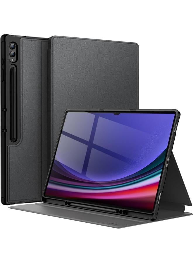 جي تيك حافظة لجهاز سامسونج جالكسي تاب S10 ألترا تاب S9 ألترا مقاس 14.6 بوصة مع حامل قلم S، غطاء واقٍ رفيع للغاية متعدد الزوايا، أسود جرافيت - Image 1