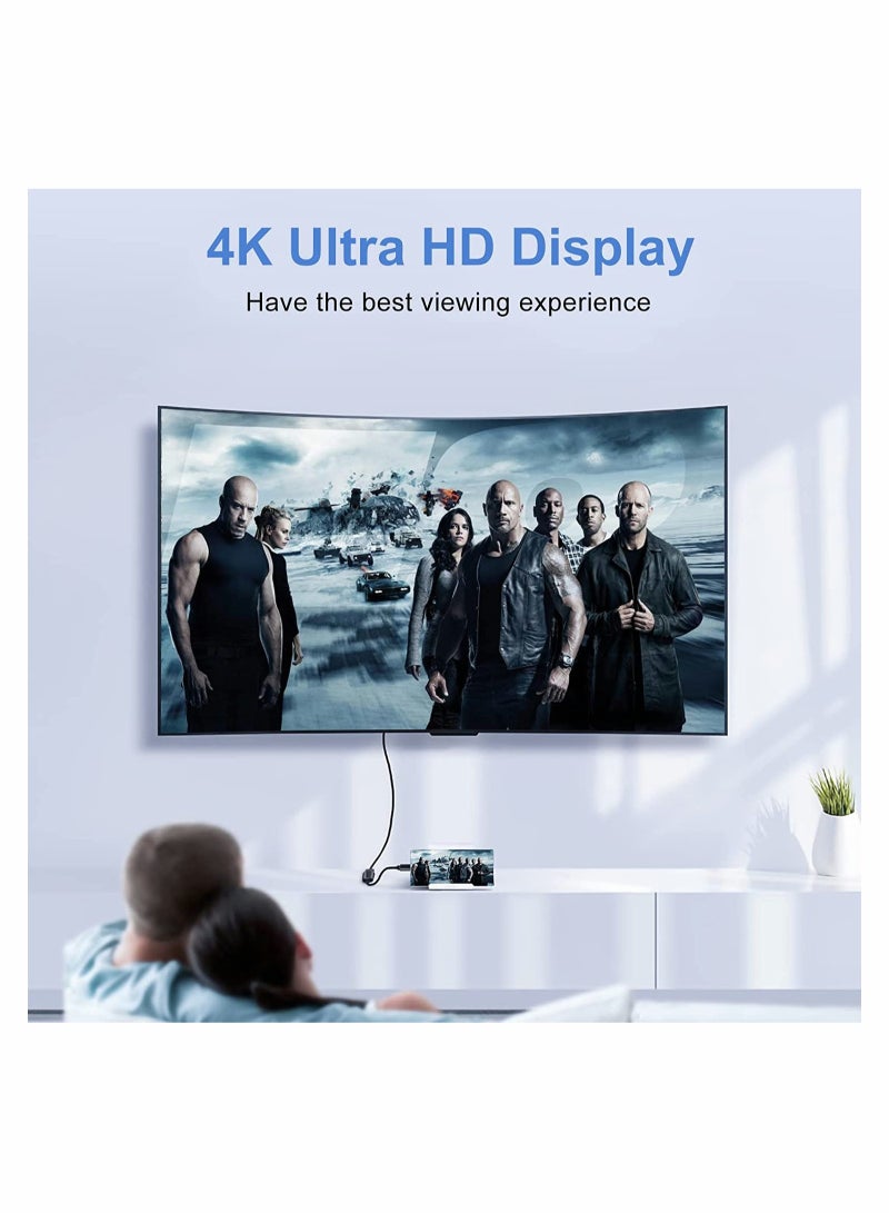 محول USB C إلى HDMI 4K 60Hz - محول Type C إلى HDMI 4K - محول USB C إلى HDMI رقمي AV 4K - محول Type C Thunderbolt 3/4 إلى HDMI مع مخرجات فيديو وصوت لجهاز MacBook Air و iPad Pro و Surface Pro - Image 4