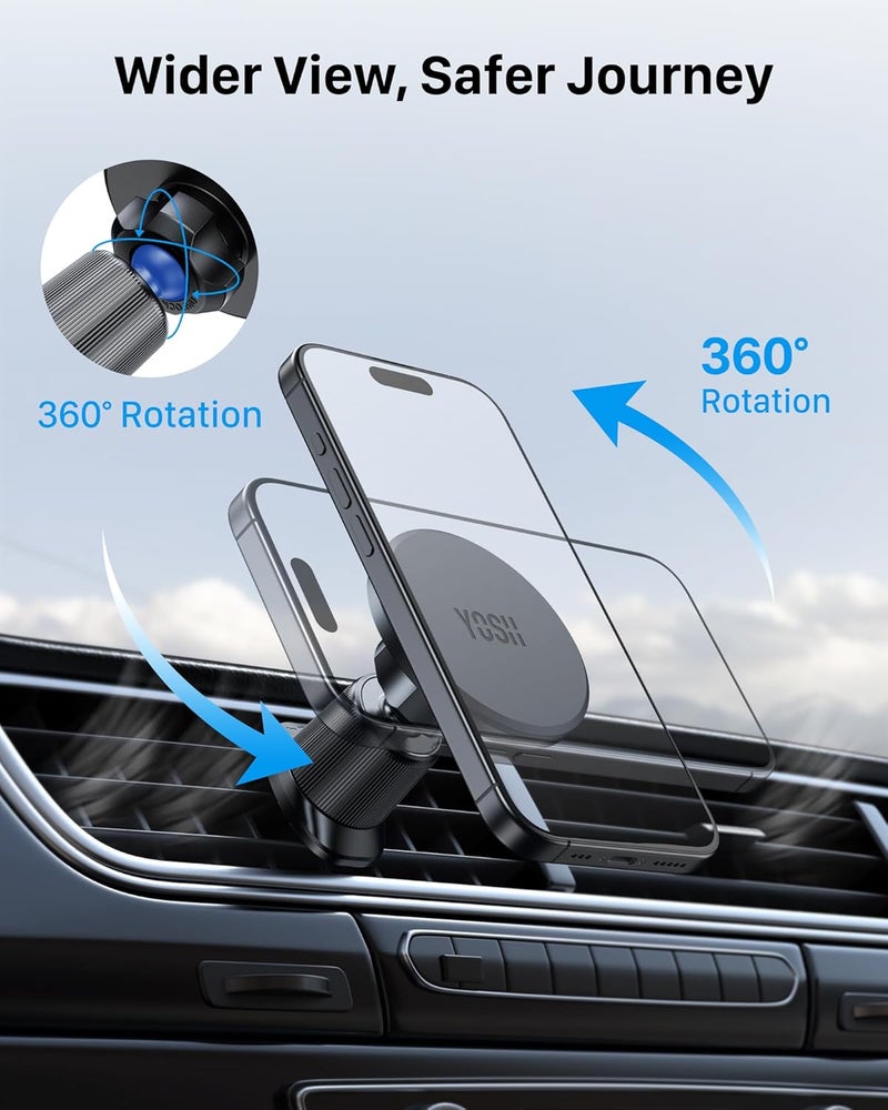 YOSH MagSafe Car Mount Air Vent - Magnetic Phone Holder for iPhone 12-17 Series - Image 5