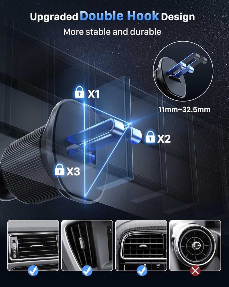 YOSH MagSafe Car Mount Air Vent - Magnetic Phone Holder for iPhone 12-17 Series - Image 2