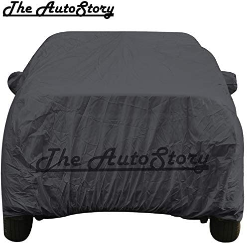 The Autostory 190 Taffeta Water Resistant Car Body Cover Compatible with Tata Punch with Mirror Pockets (Grey/Navy Blue) - Image 2