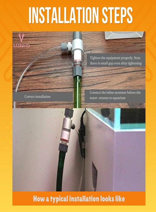 VAYINATO Qanveee Aquarium CO₂ Diffuser with Safe Nut Lock System | Fine Atomization CO₂ Atomizer for Fish Tanks | High-Efficiency Carbon Dioxide Diffuser by Petzlifeworld (M2 (16/22MM)) - Image 4