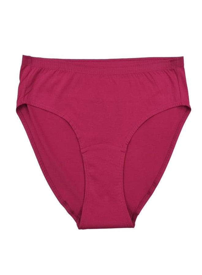 Pristine Life | Leak Proof Underwear For Women | Wash & Reusable | Absorbs 25ml Of Leaks | Anti Bacterial, Hygienic & Leakproof | Comfy Cotton | Pack Of 1 | Dark Pink | M - Image 1