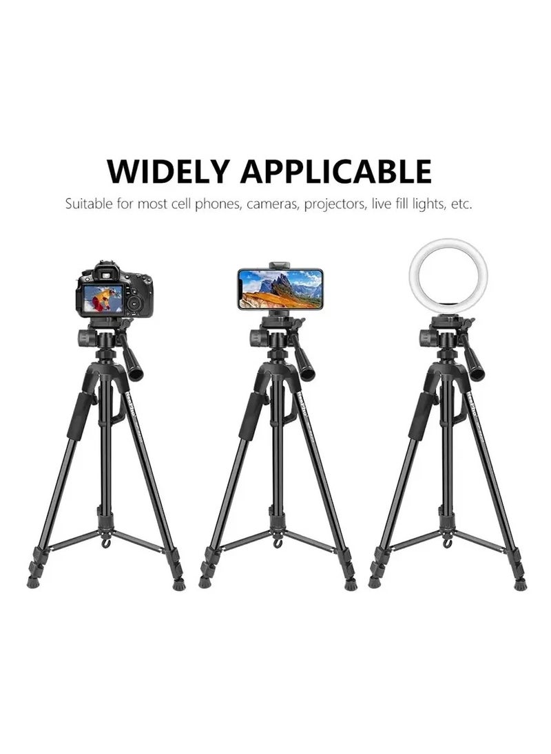 NeePho NP8820 Extendable 180 Degrees Tilt Handle Carbon Fiber Camera Tripod Phone Outdoor Live Selfie Camera Phone Floor , Stand for DSLR Camera - ( Digital Camera, Video Camera, Mobile Phone )  - Image 5
