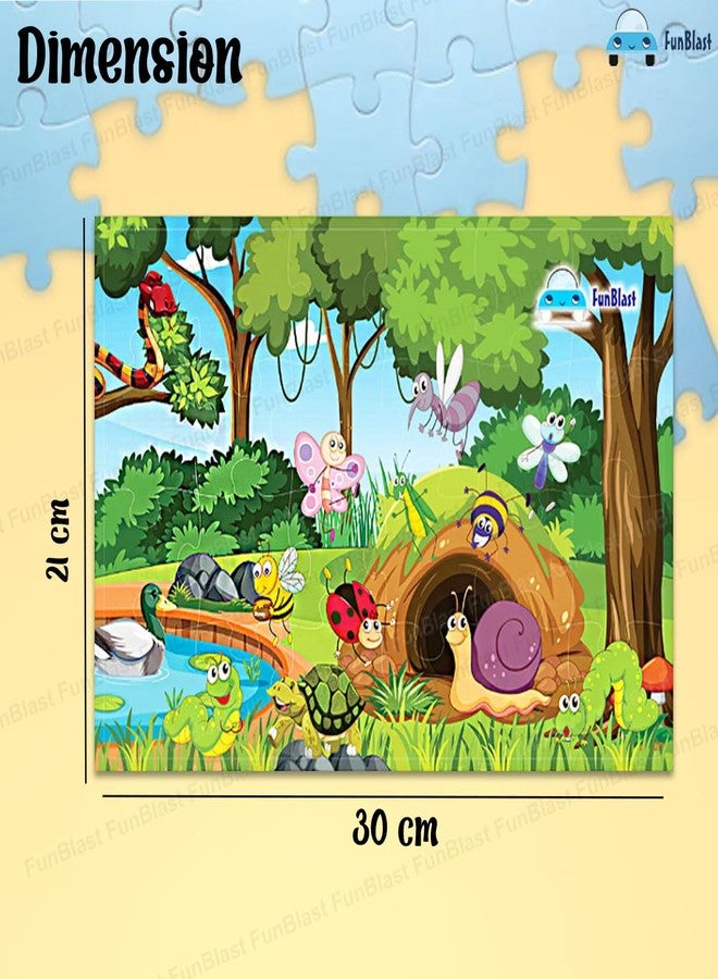 FunBlast Jigsaw Puzzles for Kids, Insects Jigsaw Puzzle for Kids, Floor Puzzle for Children, Learning and Educational Jigsaw Puzzle Toys, Set of 4-96 Pcs Puzzle (Multicolor, Size 30 X 22 CM) - Image 2