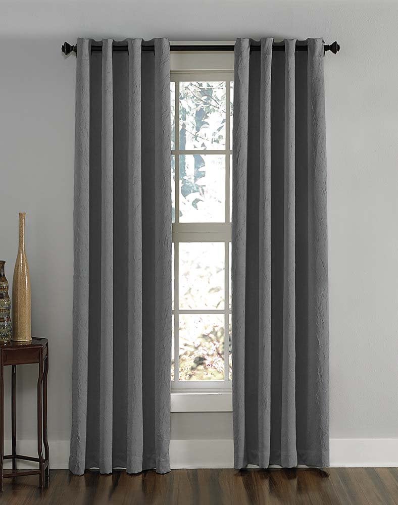 Curtainworks Lenox Grommet Curtain Panel 50 by 108 Grey