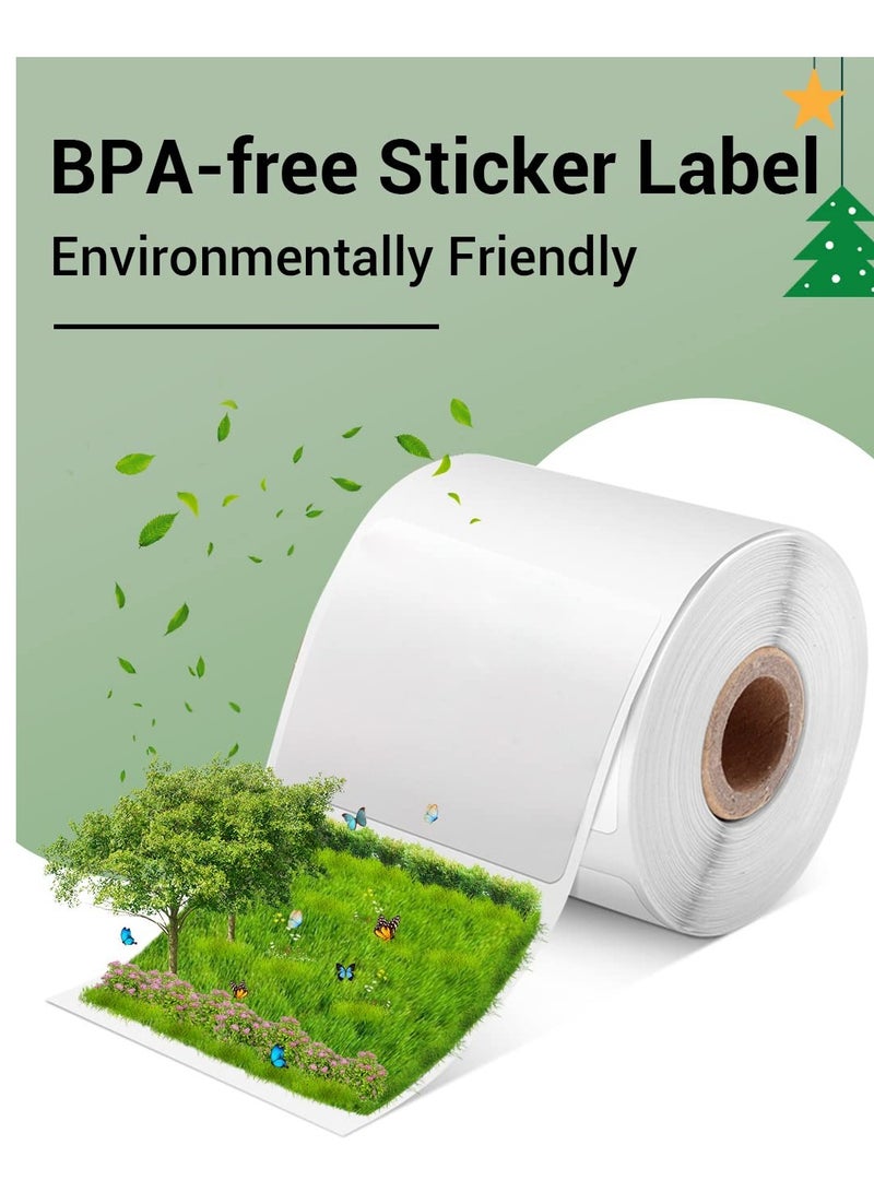 فوميمو ملصقات 1.57 انش × 1.18 انش (40 × 30 ملم) 6 بكرات لطابعة M110/M110S/M120/M200/M220 - زهري/ازرق/كاكي/اخضر/اصفر/ارجواني، للاعمال الصغيرة والمنزل والمكتب، 230 ملصق/لفة - Image 3