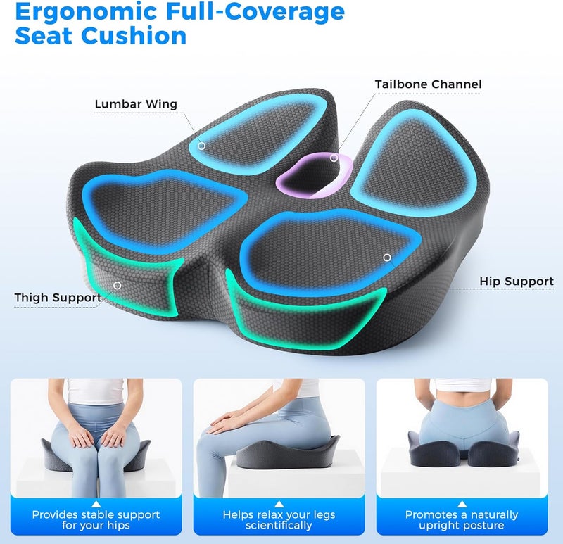 Niceeday Ergonomic Memory Foam Seat Cushion - Image 3